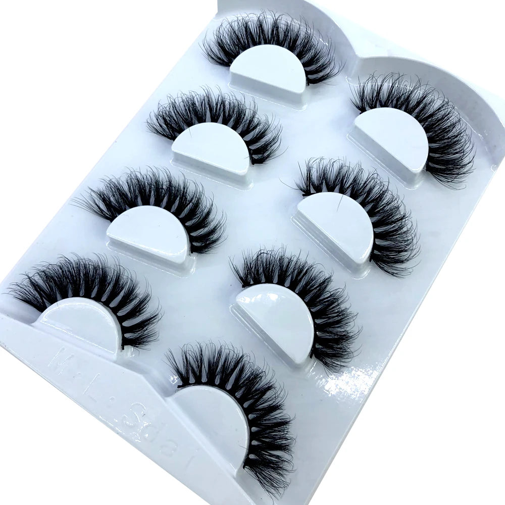 HBZGTLAD 4 pairs natural false eyelashes fake lashes long makeup 3d mink lashes eyelash extension mink eyelashes for beauty