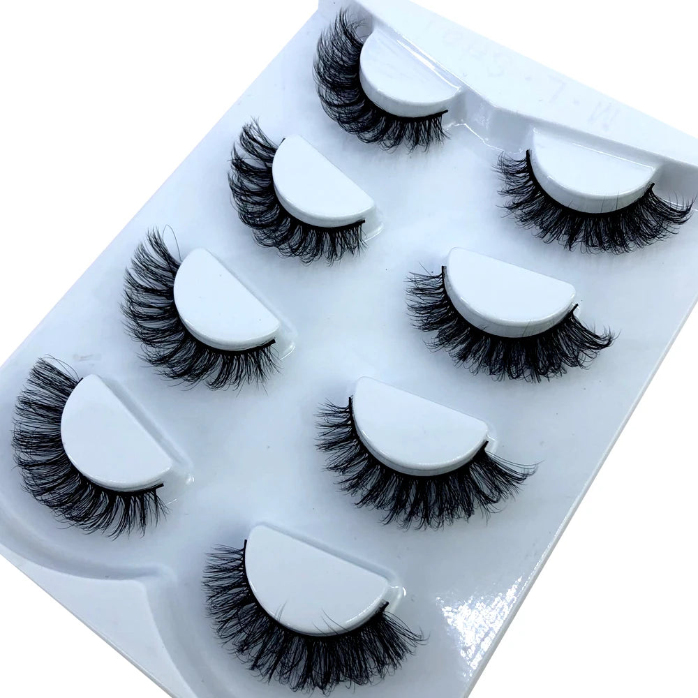 HBZGTLAD 4 pairs natural false eyelashes fake lashes long makeup 3d mink lashes eyelash extension mink eyelashes for beauty