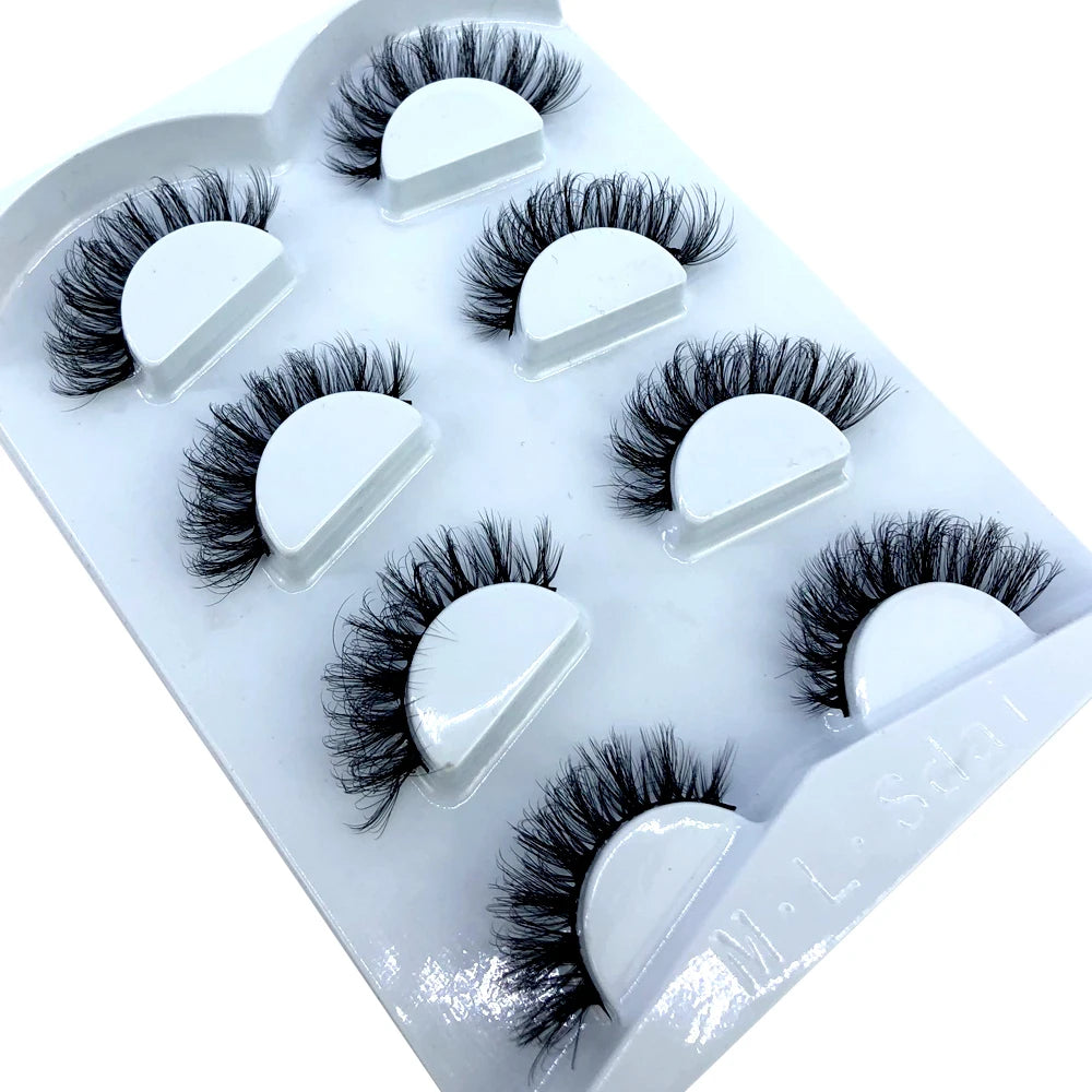 HBZGTLAD 4 pairs natural false eyelashes fake lashes long makeup 3d mink lashes eyelash extension mink eyelashes for beauty