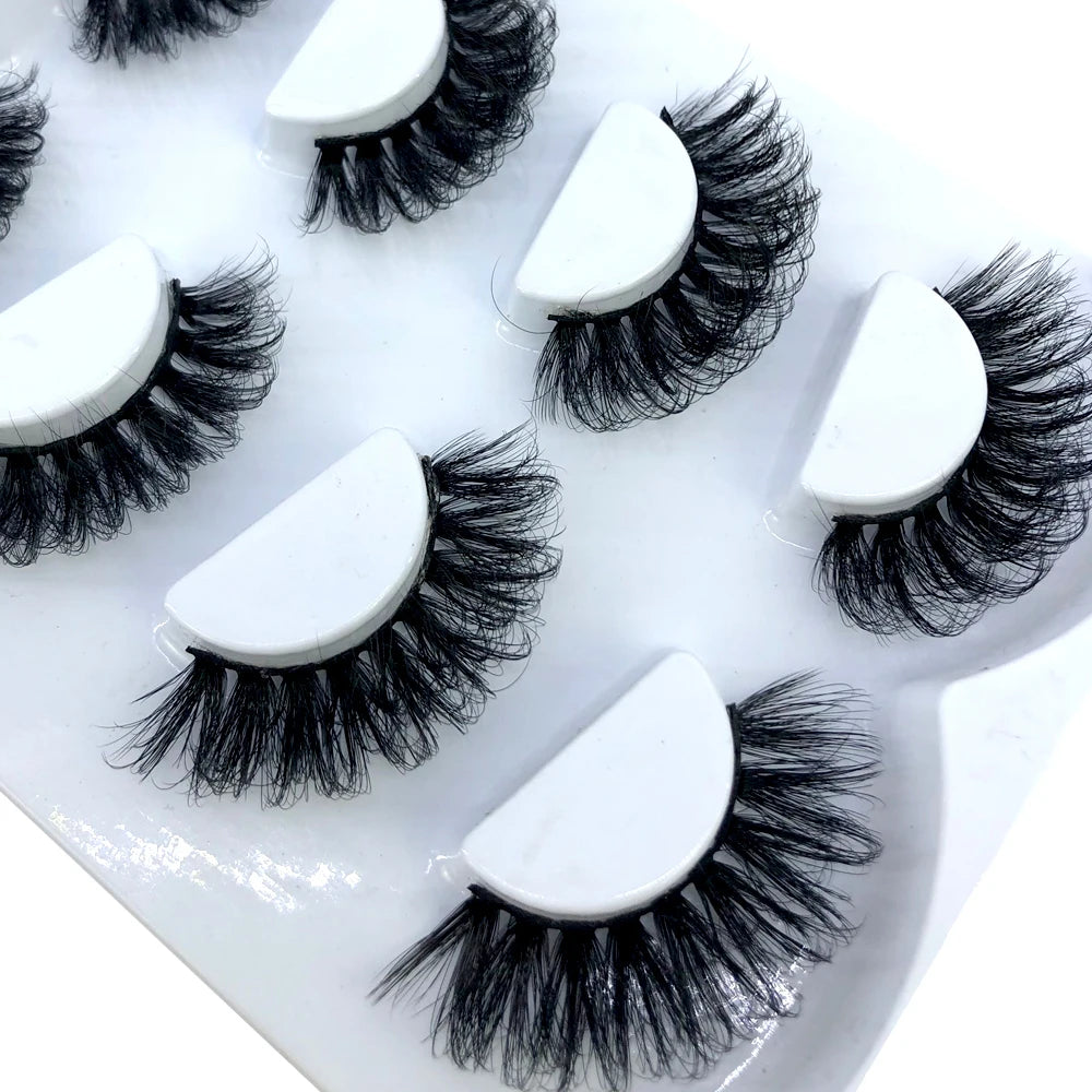 HBZGTLAD 4 pairs natural false eyelashes fake lashes long makeup 3d mink lashes eyelash extension mink eyelashes for beauty