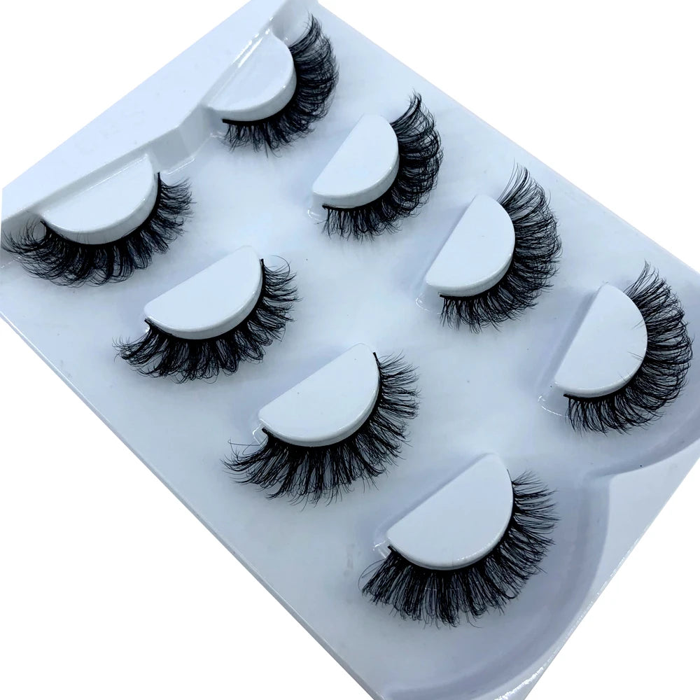 HBZGTLAD 4 pairs natural false eyelashes fake lashes long makeup 3d mink lashes eyelash extension mink eyelashes for beauty