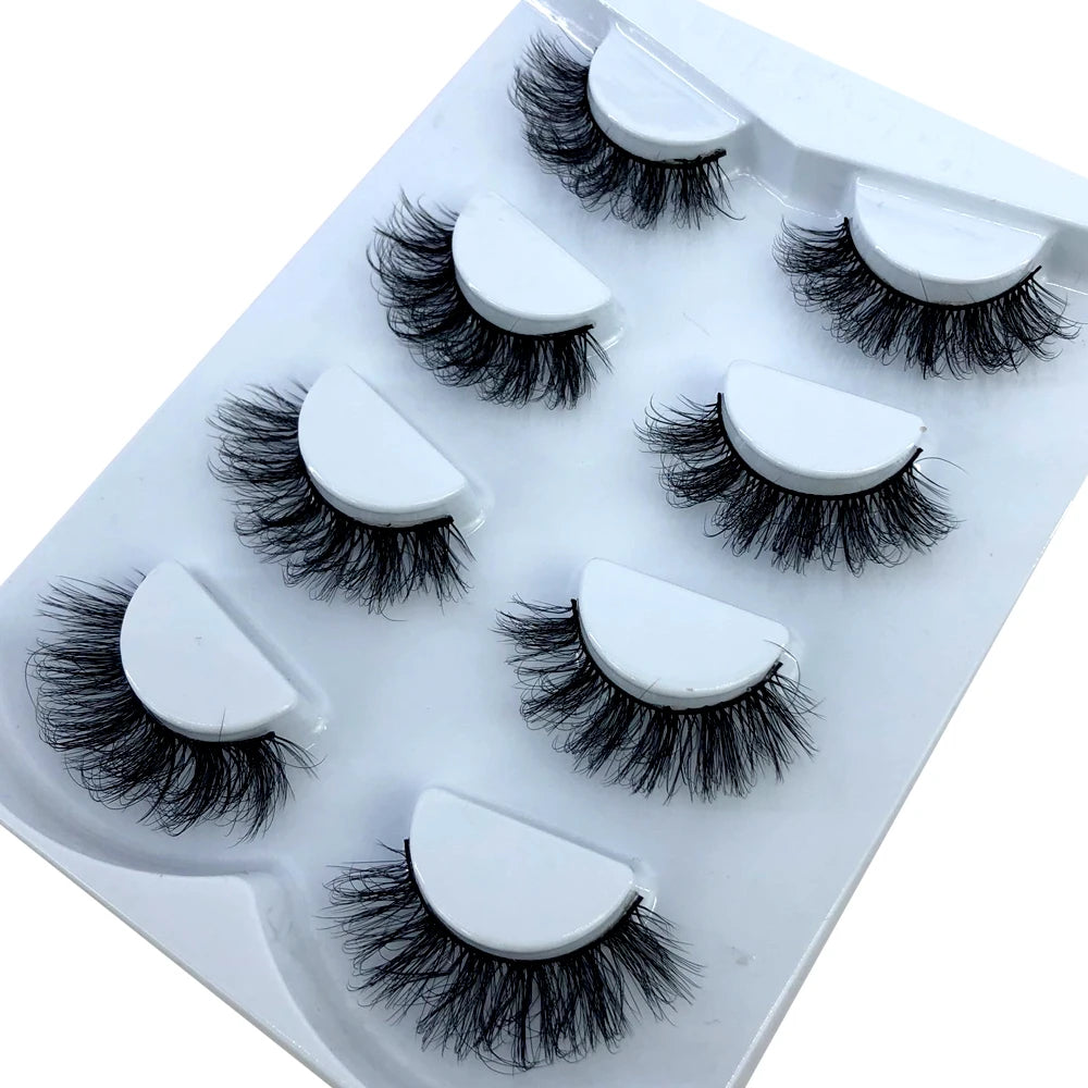 HBZGTLAD 4 pairs natural false eyelashes fake lashes long makeup 3d mink lashes eyelash extension mink eyelashes for beauty