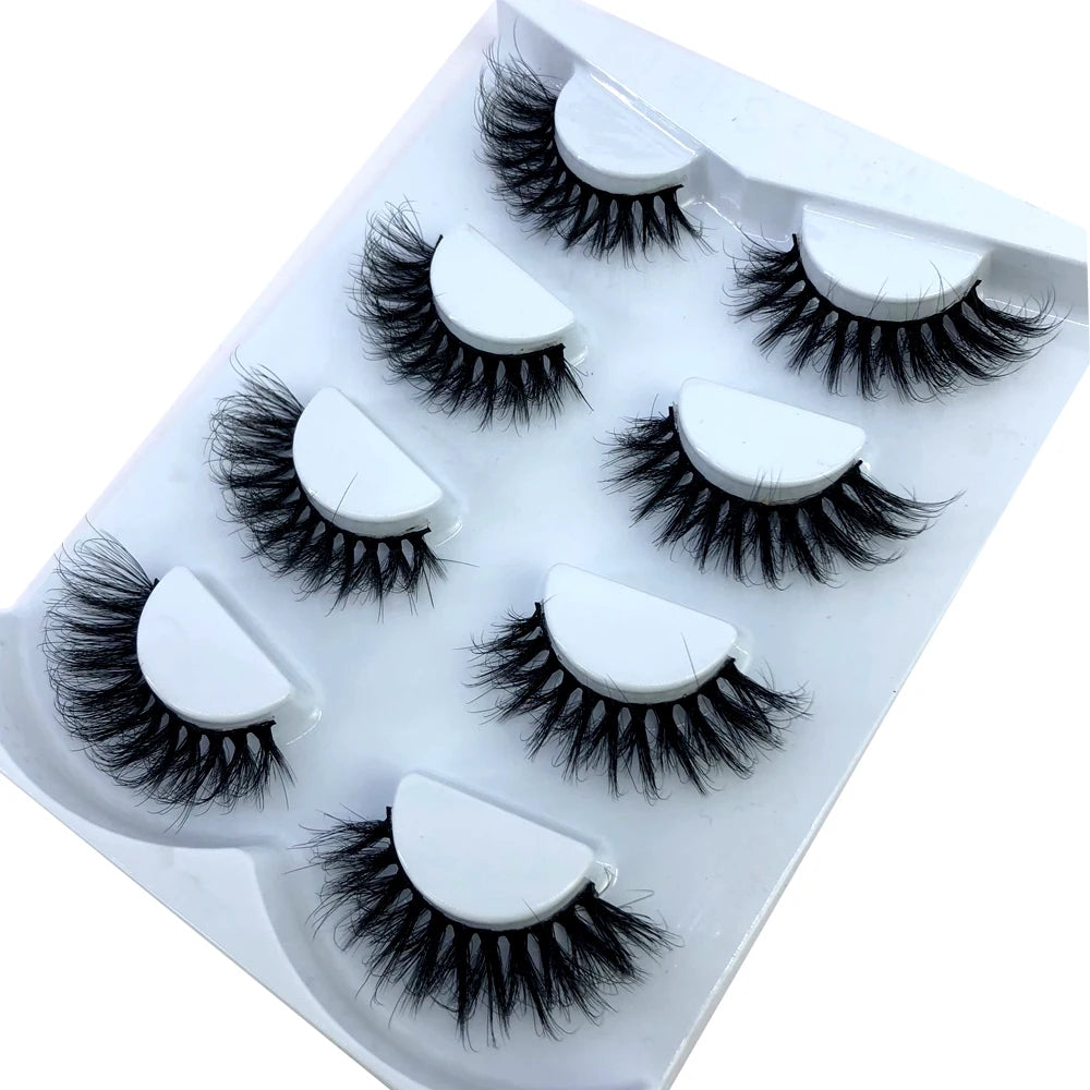 HBZGTLAD 4 pairs natural false eyelashes fake lashes long makeup 3d mink lashes eyelash extension mink eyelashes for beauty