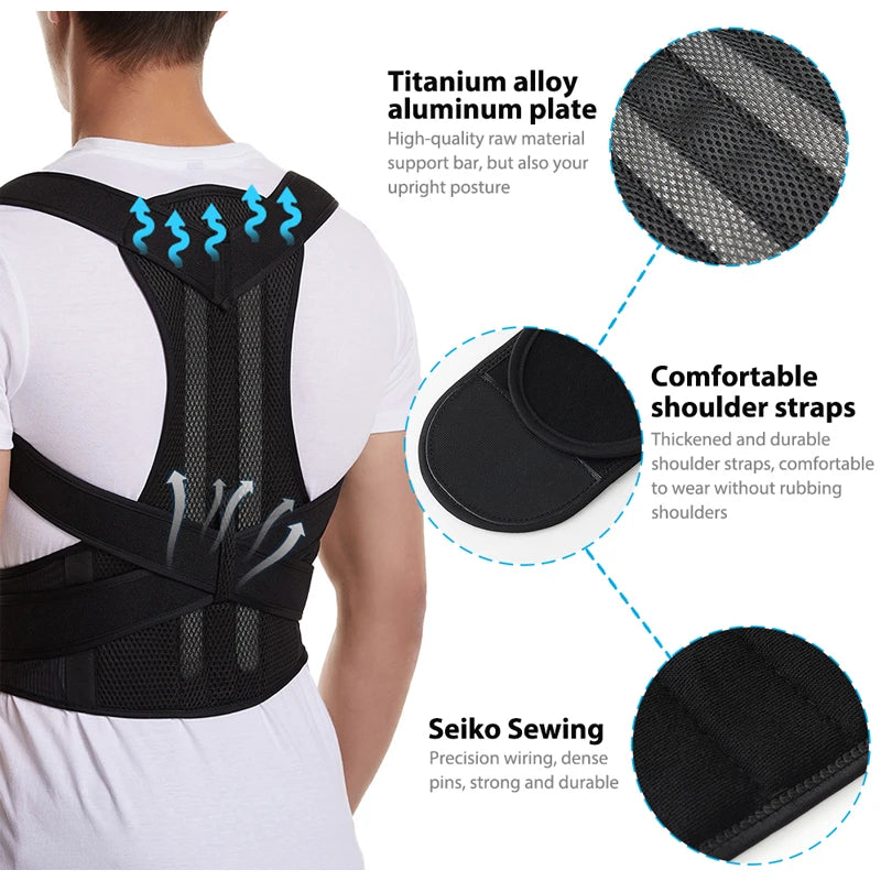 Back Posture Corrector Brace for Women breathable Back Posture Correction back support belt Adjustable shoulder for students kid