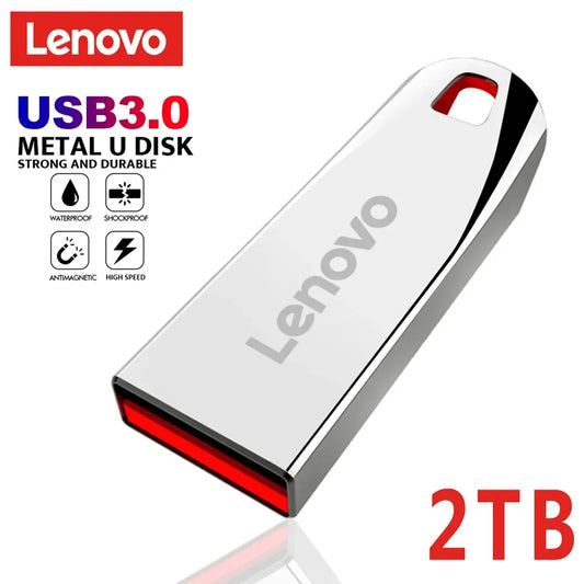 Lenovo 2TB USB 3.0 Metal Flash Drives High Speed ​​Pendrive 1TB 512GB 256GB Portable Usb Drive Waterproof Memoria Usb Flash Disk