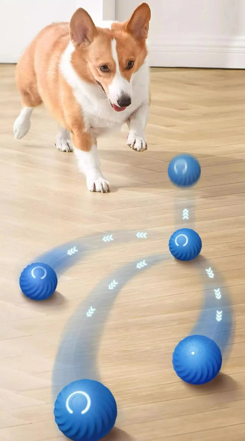 Pet Toy Ball Automatic Moving Dog Toy Ball Smart USB Jumping Rotating Interactive Dog Chew Toy Ball for Puppy Ball Toy