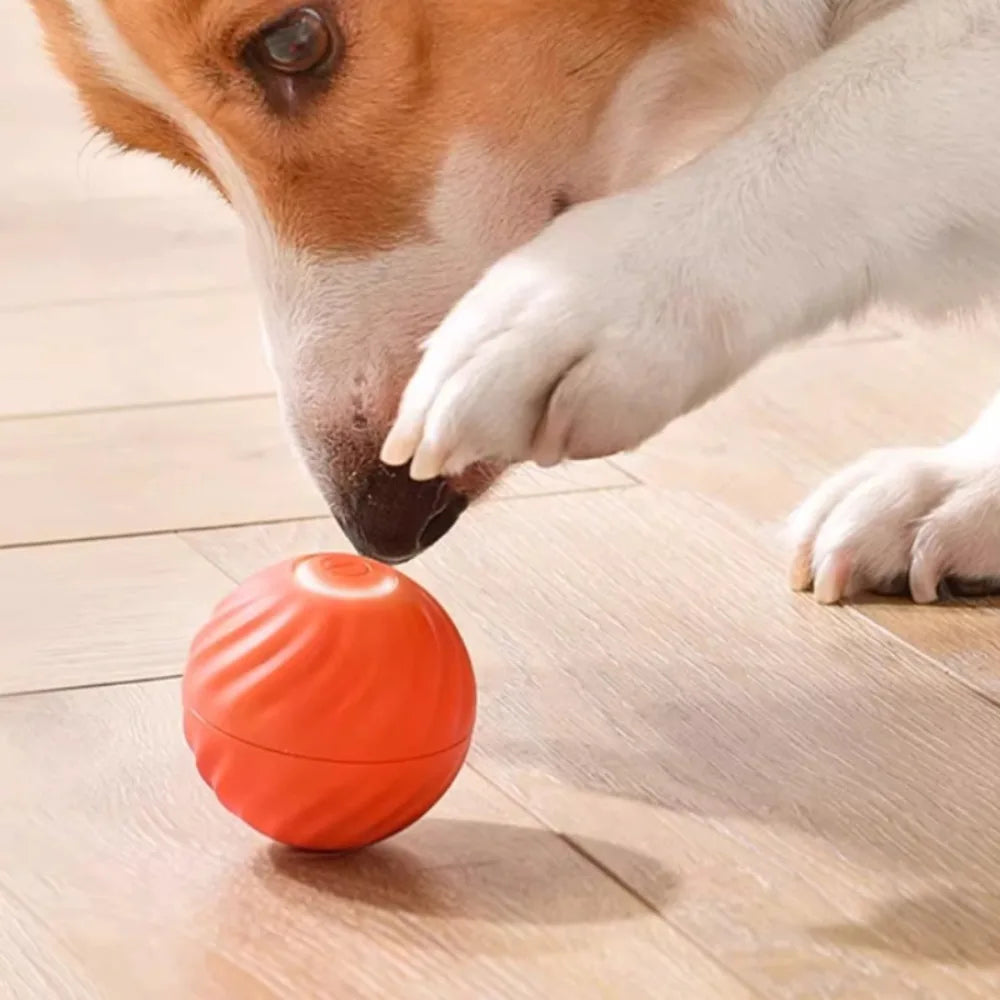 Pet Toy Ball Automatic Moving Dog Toy Ball Smart USB Jumping Rotating Interactive Dog Chew Toy Ball for Puppy Ball Toy