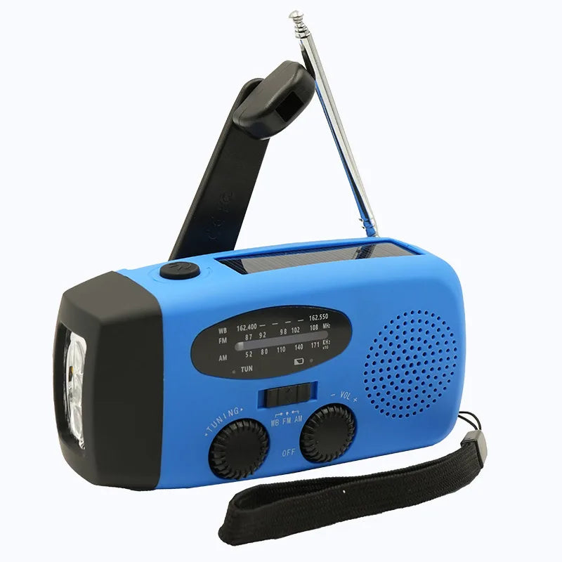 AM/FM/NOAA Emergency Weather Radio Hand Crank Solar Weather Radio  Portable Power Bank with Solar Charging Battery