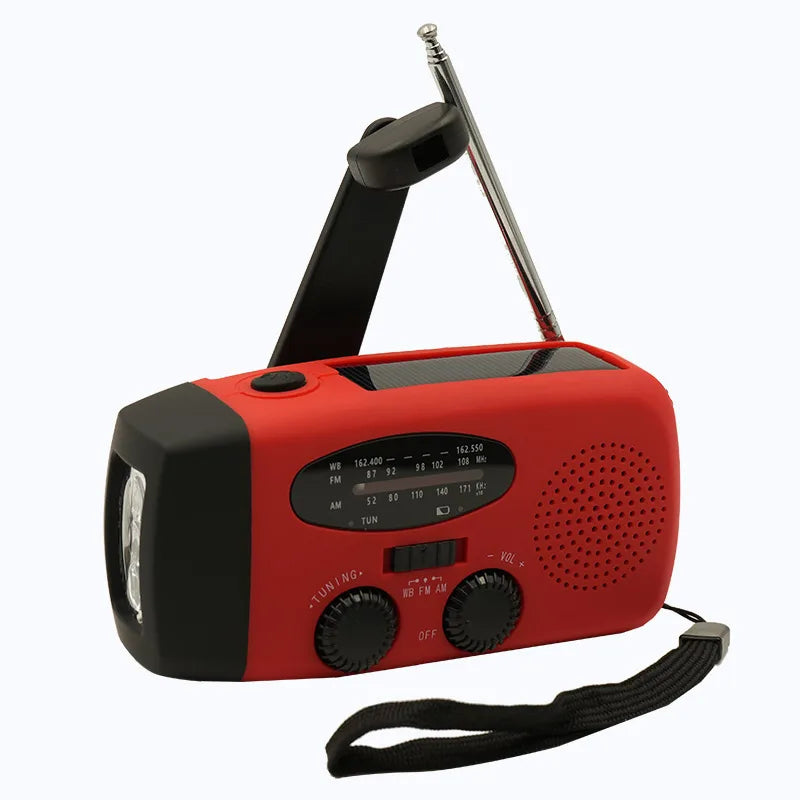 AM/FM/NOAA Emergency Weather Radio Hand Crank Solar Weather Radio  Portable Power Bank with Solar Charging Battery