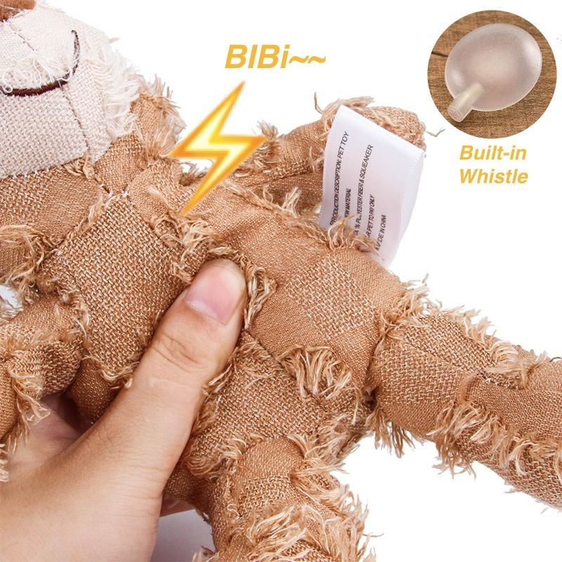 Pet Teddy Bear Soundmaking Toy Plush Interactive Dog Toys Grinding Cleaning Teeth Anti Bite Abreact Plaything Bear Pets Supplies