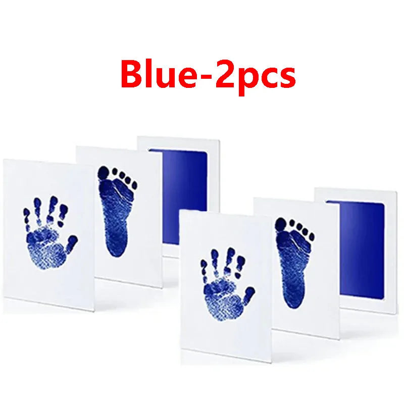 2/4pc Baby Handprint Footprints Ink Pads Safe Non-toxic No-Touch Skin Inkless Inkpad Kits Pet Cat Dog Paw Prints Souvenirs Gifts