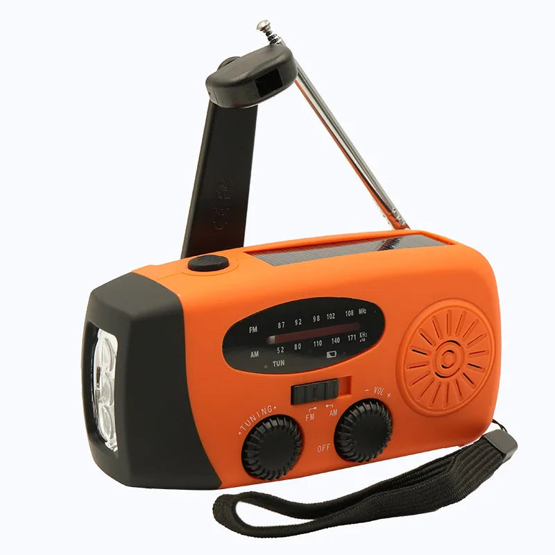 AM/FM/NOAA Emergency Weather Radio Hand Crank Solar Weather Radio  Portable Power Bank with Solar Charging Battery