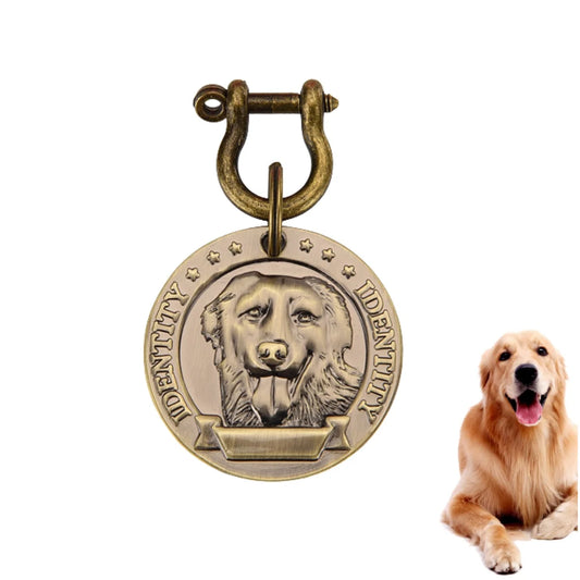 VIP Customizable Engraved Pets ID Tag for Dog Cat Bronze Nameplate Tags Personalized Address Number Dogs Collar ID Pendant