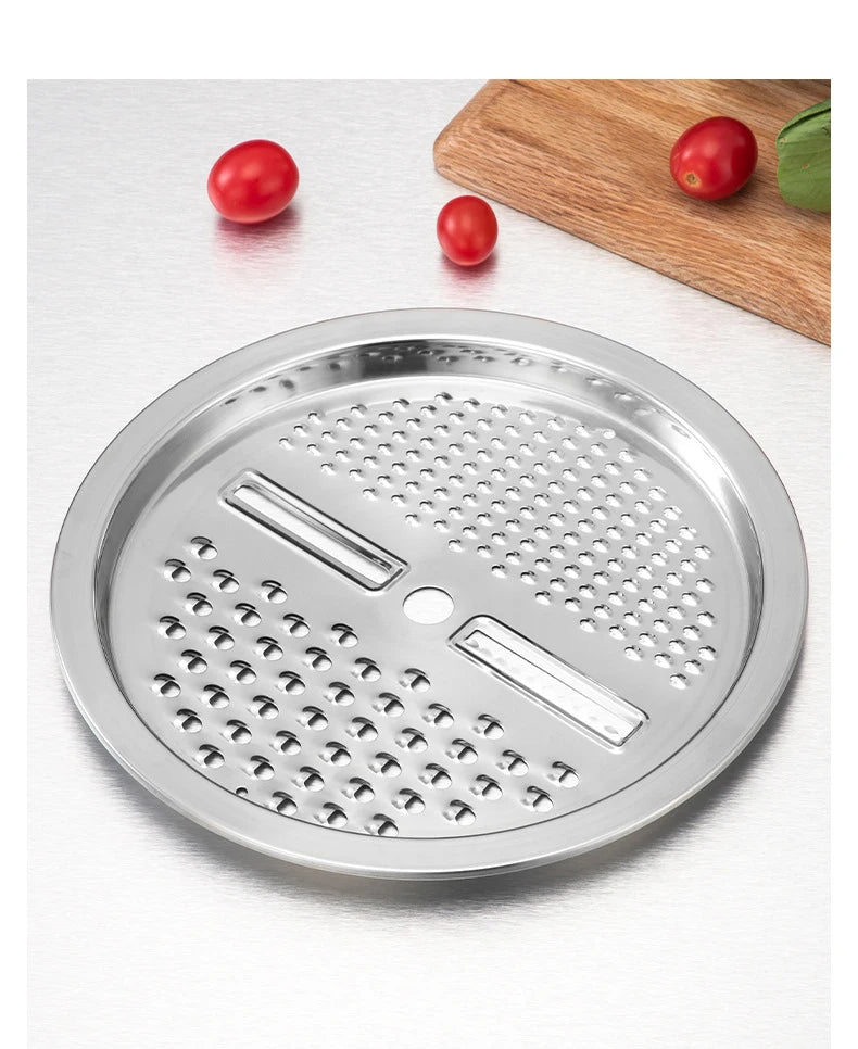 Kitchen Multipurpose Grater with Drain Basket 3 In 1 Multifunctional Stainless Steel Basin Vegetable Cutter Salad Maker Bowl