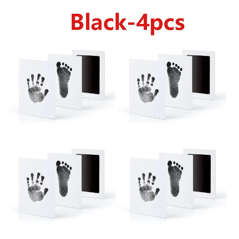 2/4pc Baby Handprint Footprints Ink Pads Safe Non-toxic No-Touch Skin Inkless Inkpad Kits Pet Cat Dog Paw Prints Souvenirs Gifts