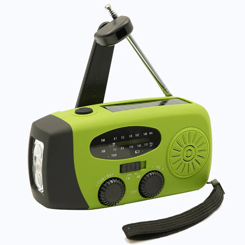 AM/FM/NOAA Emergency Weather Radio Hand Crank Solar Weather Radio  Portable Power Bank with Solar Charging Battery