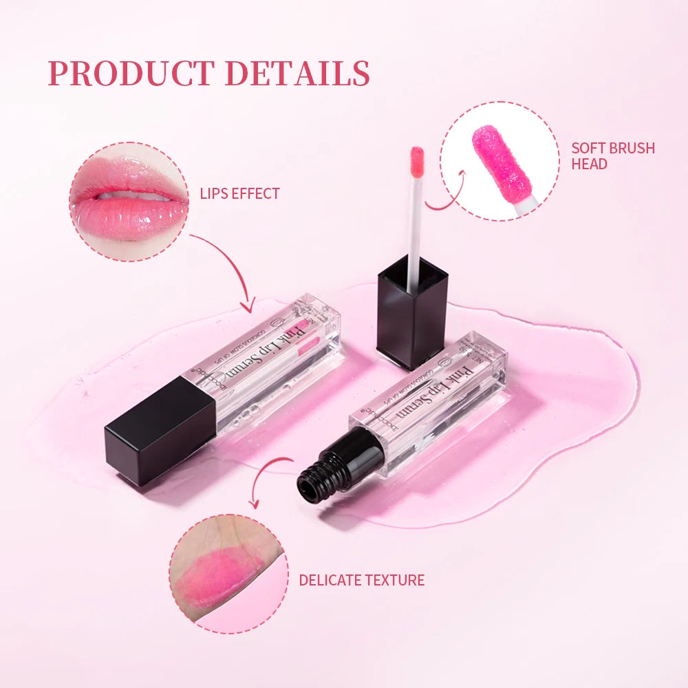 Natural Pink Serum Lips Pink Fresh Remove Dark Lips Gel Lightening Essence Cream Balm Repair Fine Line Brighten Lip Exfoliator