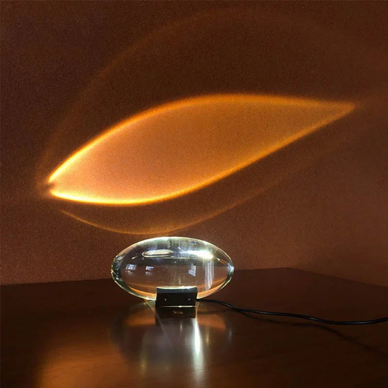 Table Lamp LED Crystal Eye of the Sky Italian Designer Bedside Table Lamps for Living Bedroom Decor Light Night Projector Gift