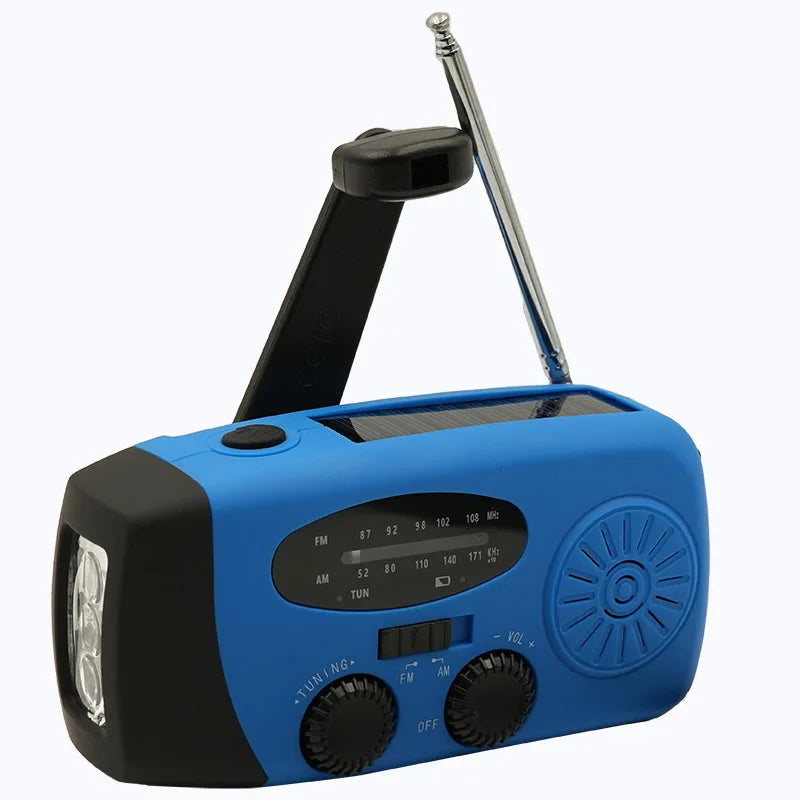 AM/FM/NOAA Emergency Weather Radio Hand Crank Solar Weather Radio  Portable Power Bank with Solar Charging Battery