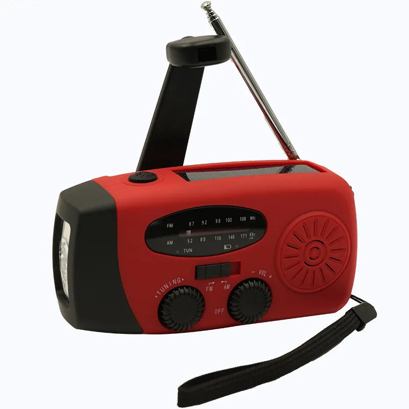 AM/FM/NOAA Emergency Weather Radio Hand Crank Solar Weather Radio  Portable Power Bank with Solar Charging Battery