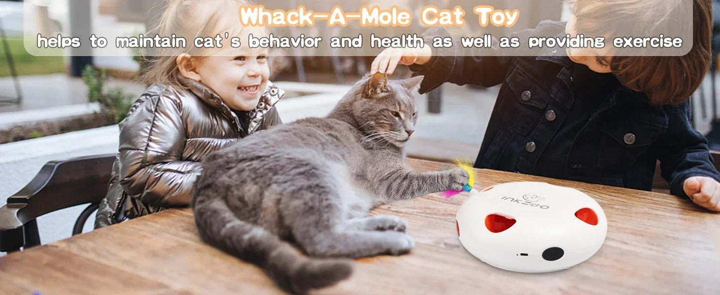 Smart Interactive Kitten Toy for Indoor Cats, Automatic 7 Holes, Mice Whack-A-Mole, BT66200120120