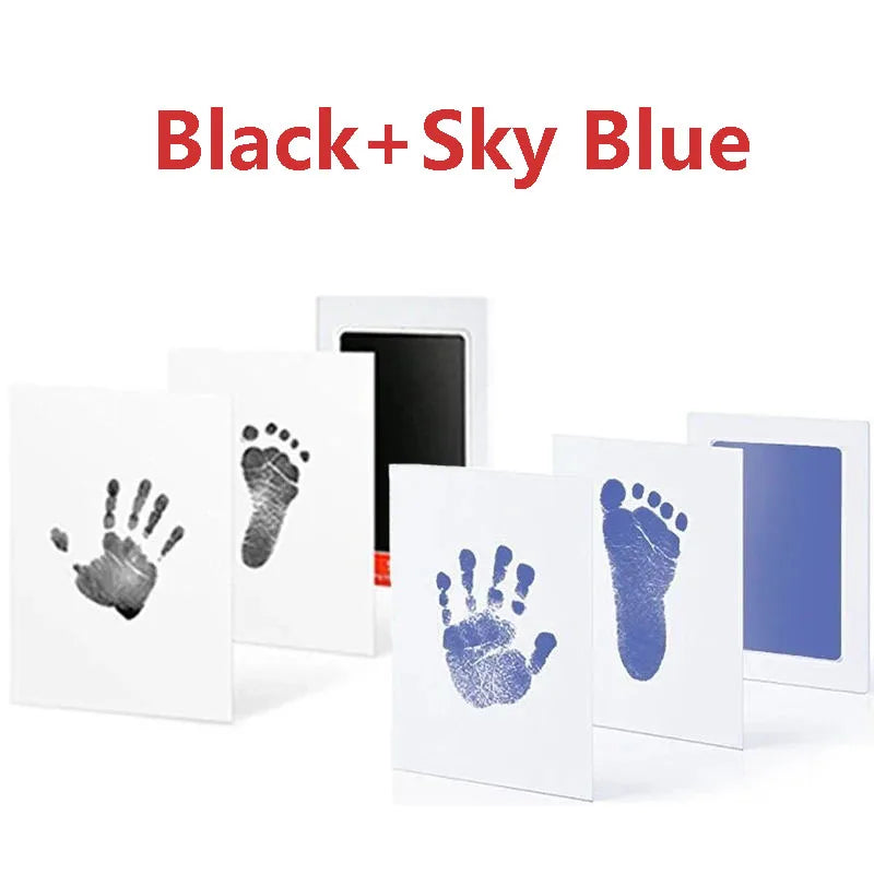 2/4pc Baby Handprint Footprints Ink Pads Safe Non-toxic No-Touch Skin Inkless Inkpad Kits Pet Cat Dog Paw Prints Souvenirs Gifts