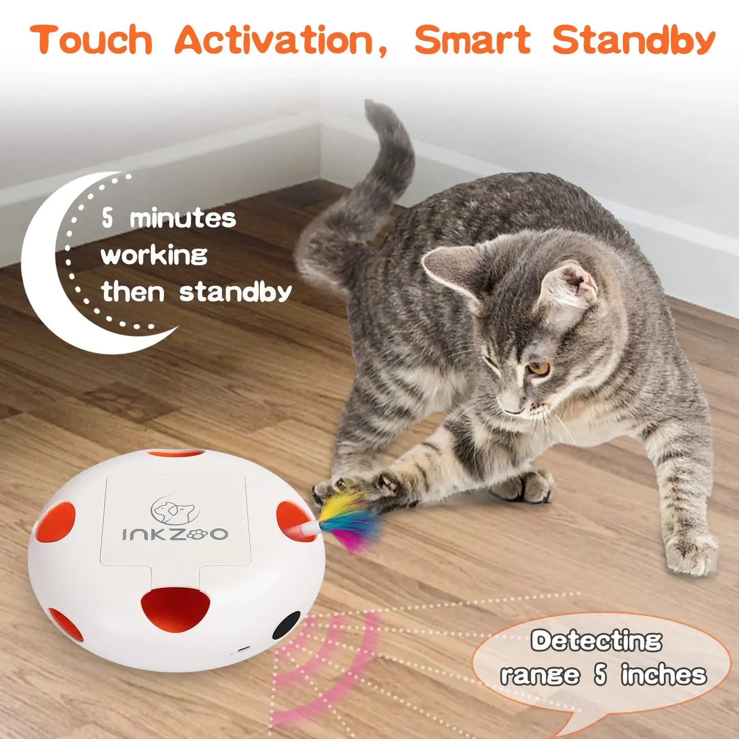 Smart Interactive Kitten Toy for Indoor Cats, Automatic 7 Holes, Mice Whack-A-Mole, BT66200120120