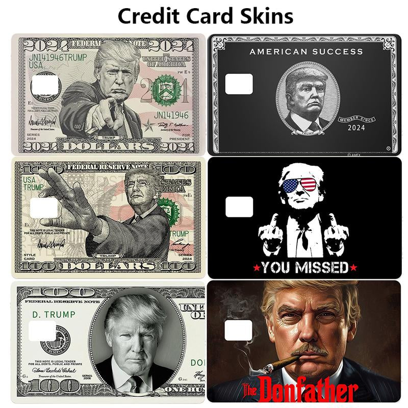 Trump 2024 Waterproof Credit Card Skin - Stylish Debit Card Cover for MAGA Fans, Perfect for Christmas!