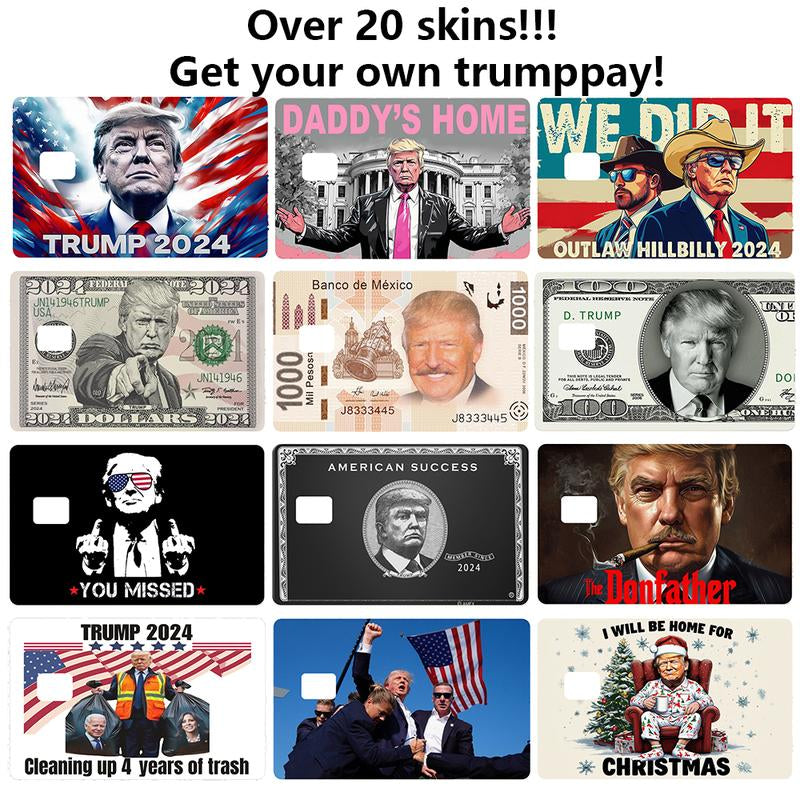 Trump 2024 Waterproof Credit Card Skin - Stylish Debit Card Cover for MAGA Fans, Perfect for Christmas!