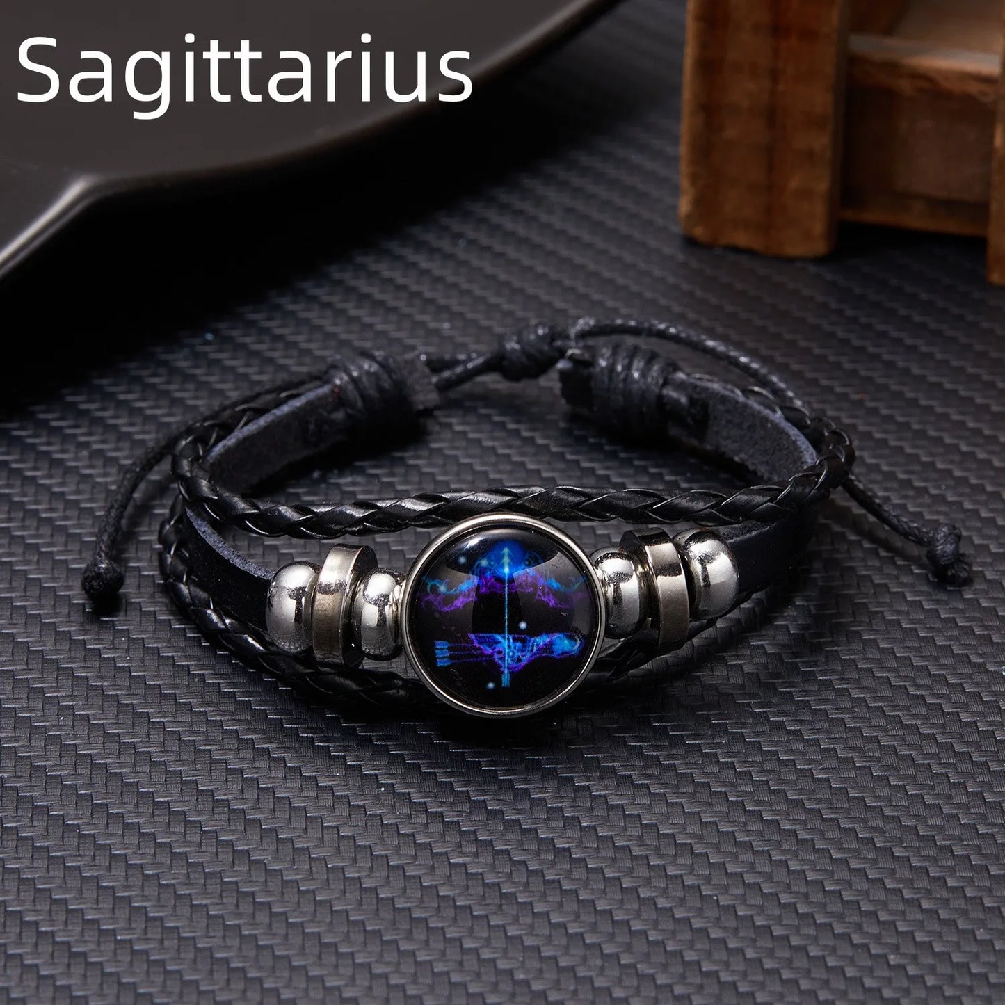 Luminous Zodiac Sign Charm Bracelets - Vintage Multilayer Leather Wrap for Men & Women - Perfect Birthday Gift!