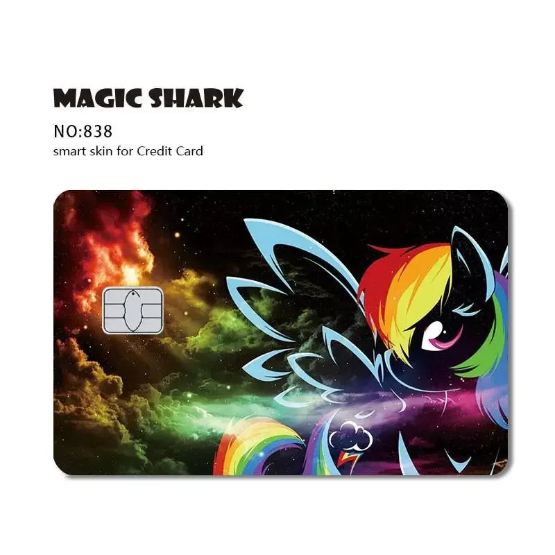 Anime Unicorn Basketball Berry Zombie Game Sticker Film Skin Front Cover for Small Chip Debit Credit Card HT12