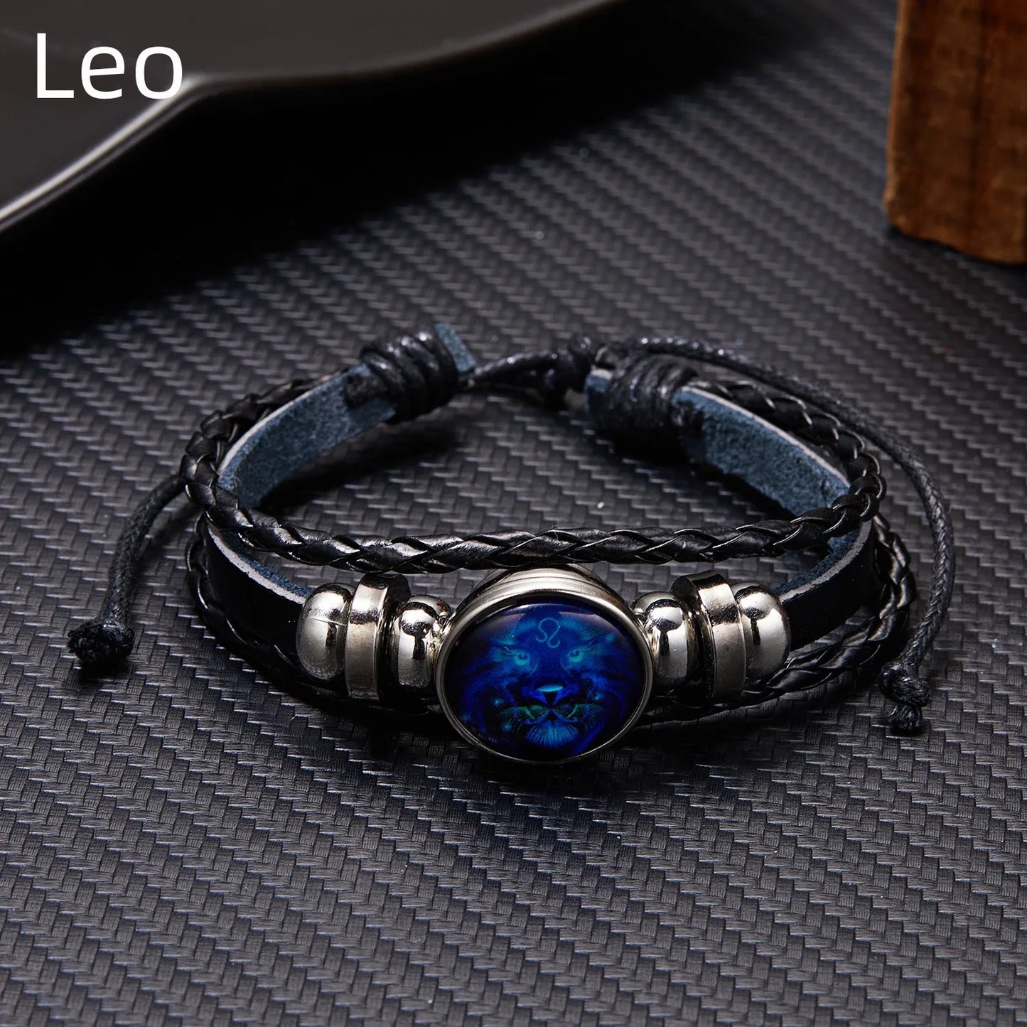 Luminous Zodiac Sign Charm Bracelets - Vintage Multilayer Leather Wrap for Men & Women - Perfect Birthday Gift!