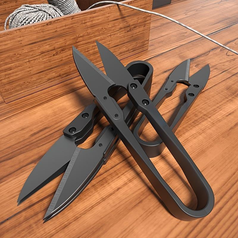 Premium Carbon Steel U-Shaped Scissors - 2 Pack for Effortless Cutting in Home, School & Office