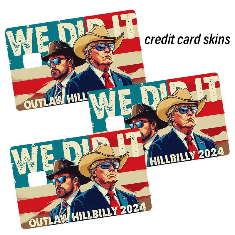 Trump 2024 Waterproof Credit Card Skin - Stylish Debit Card Cover for MAGA Fans, Perfect for Christmas!