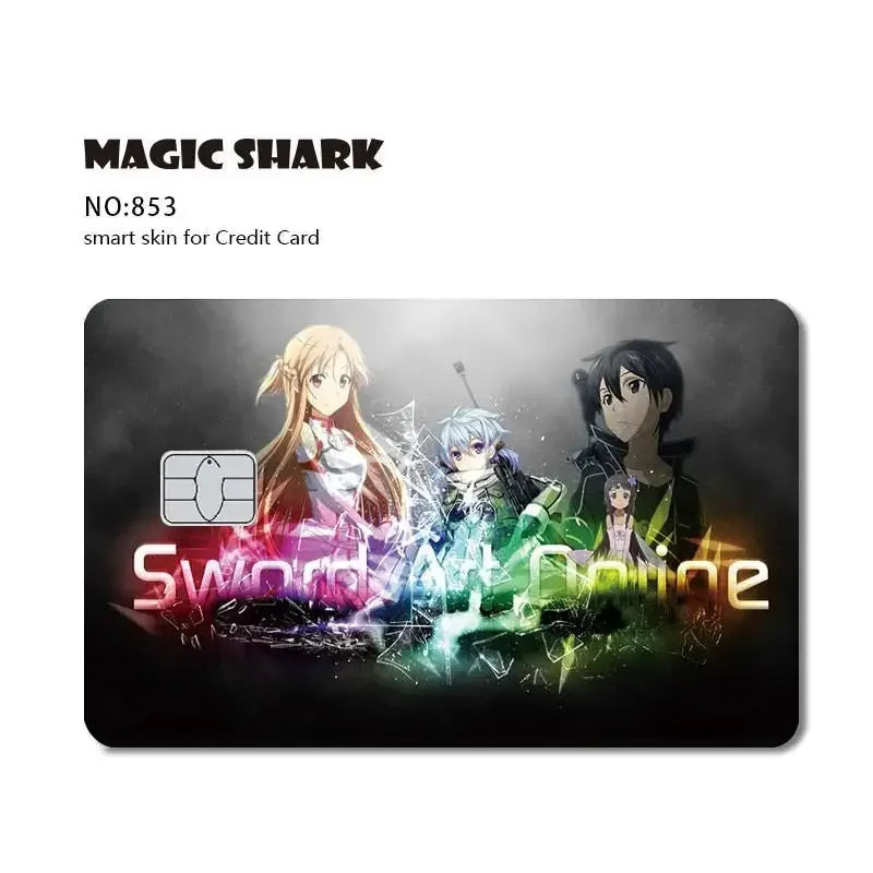 Anime Unicorn Basketball Berry Zombie Game Sticker Film Skin Front Cover for Small Chip Debit Credit Card HT12