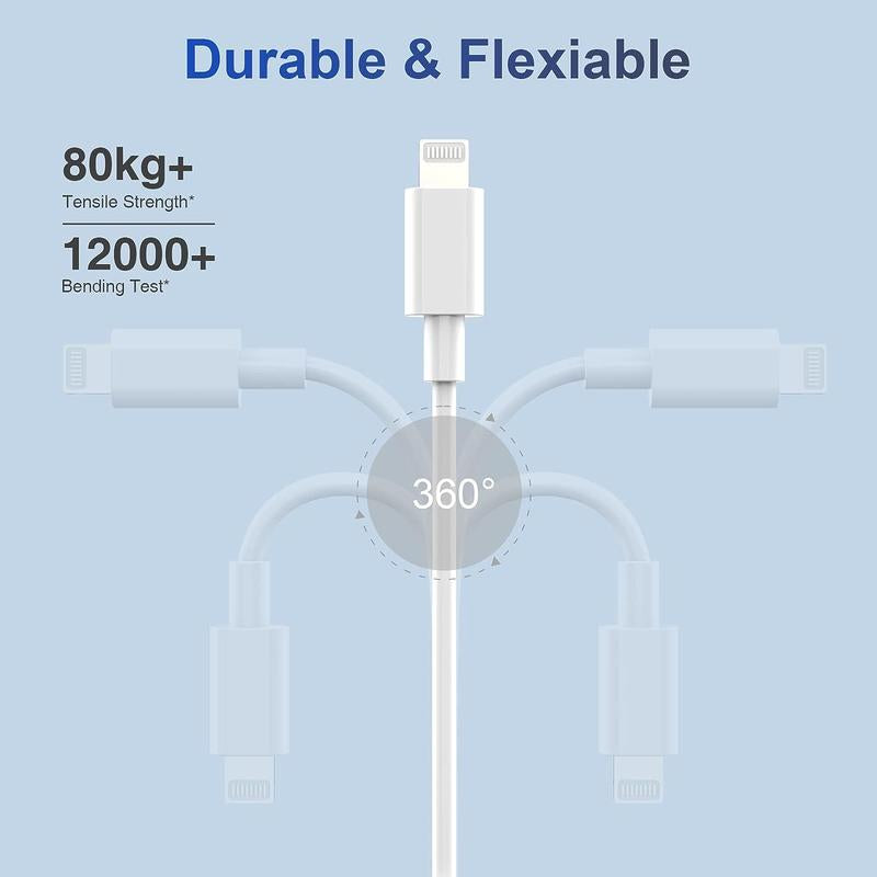 6Ft USB C Charging Data Cable, Flash Charging Cable, 15W Fast Charging PD 2.0 Data Cable Compatible with Iphone 14 13 12 11 Pro / Pro Max XS XR, Smartphone Charging Accessories