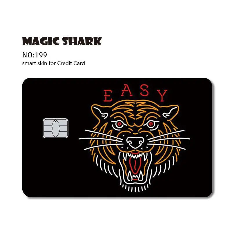 Funny Game Black Card Wing Front Film Skin Sticker Cover for Small Chip Bus Card Credit Card Waterproof Matte 