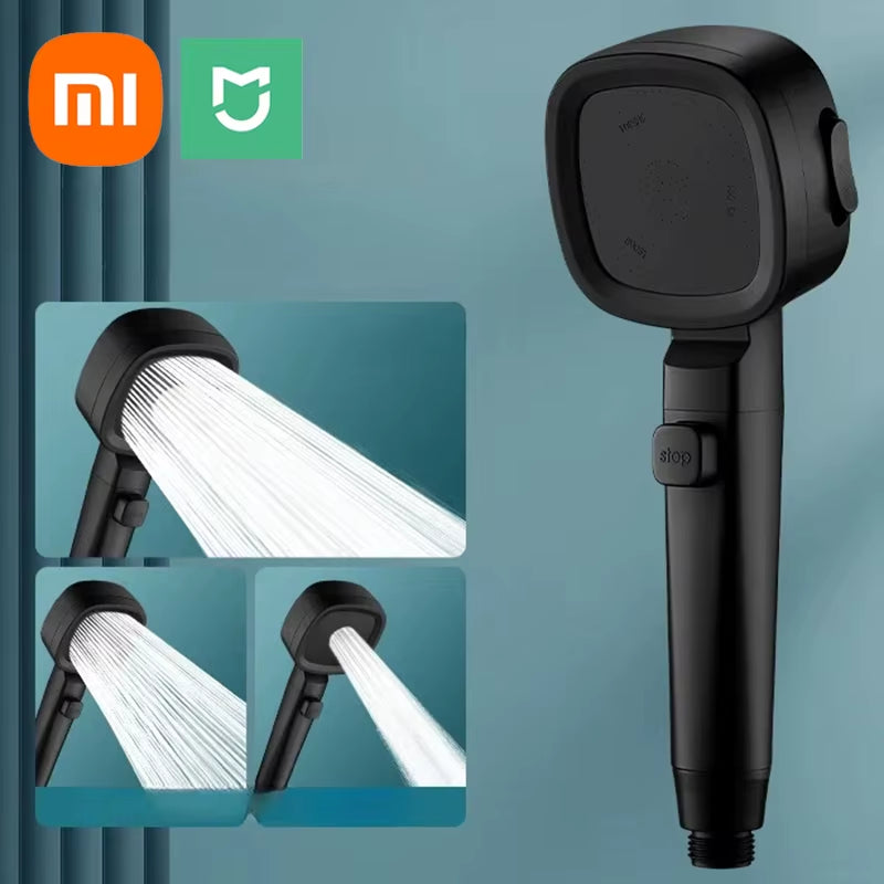 Xiaomi High-Pressure Shower Head with 3 Adjustable Modes - Water-Saving Massage Sprayer for Bathroom Use