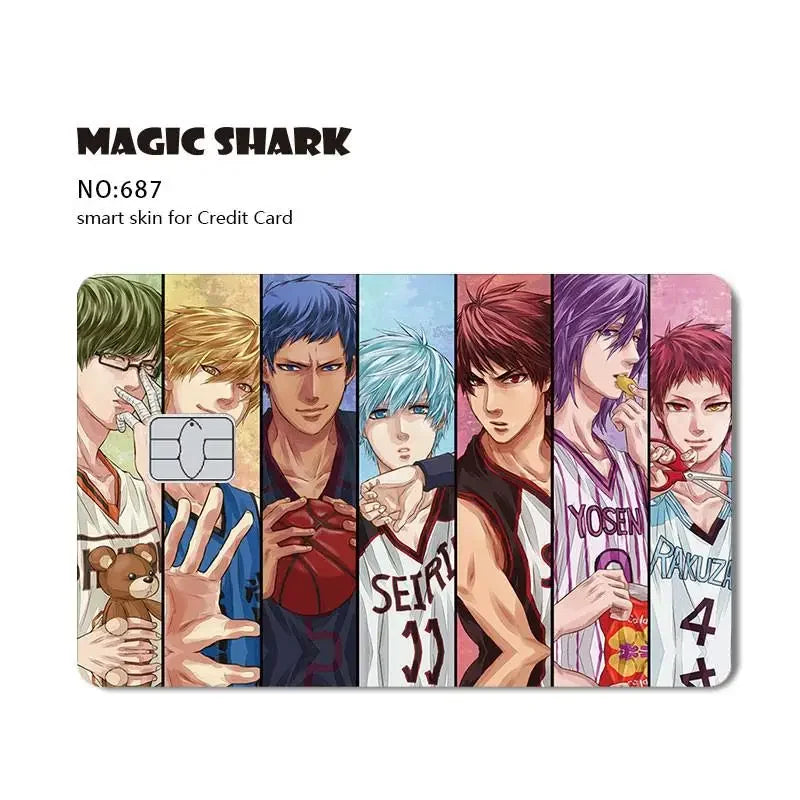 Cool Game Anime Cartoon Matte Film Sticker Skin Film Cover for Small Chip Credit Debit Card Bus Card 