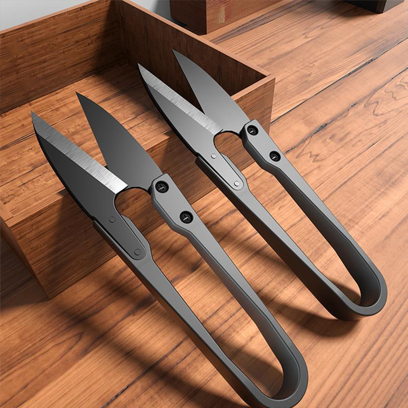 Premium Carbon Steel U-Shaped Scissors - 2 Pack for Effortless Cutting in Home, School & Office